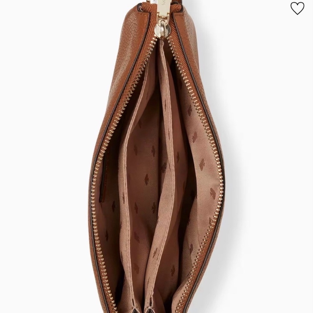 KATE SPADE Brown Pebble Leather Leila Triple Gusset in Warm Gingerbread - Picture 4 of 11